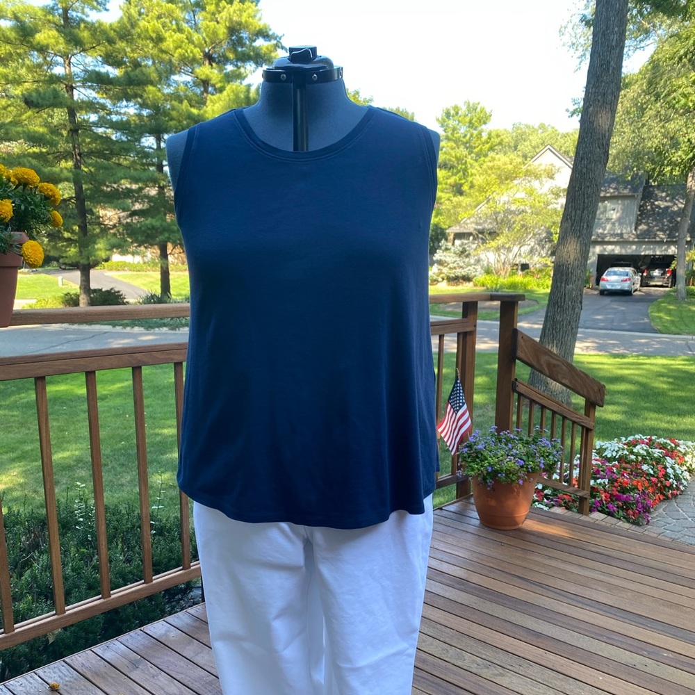 J JIll tank top with back pleat